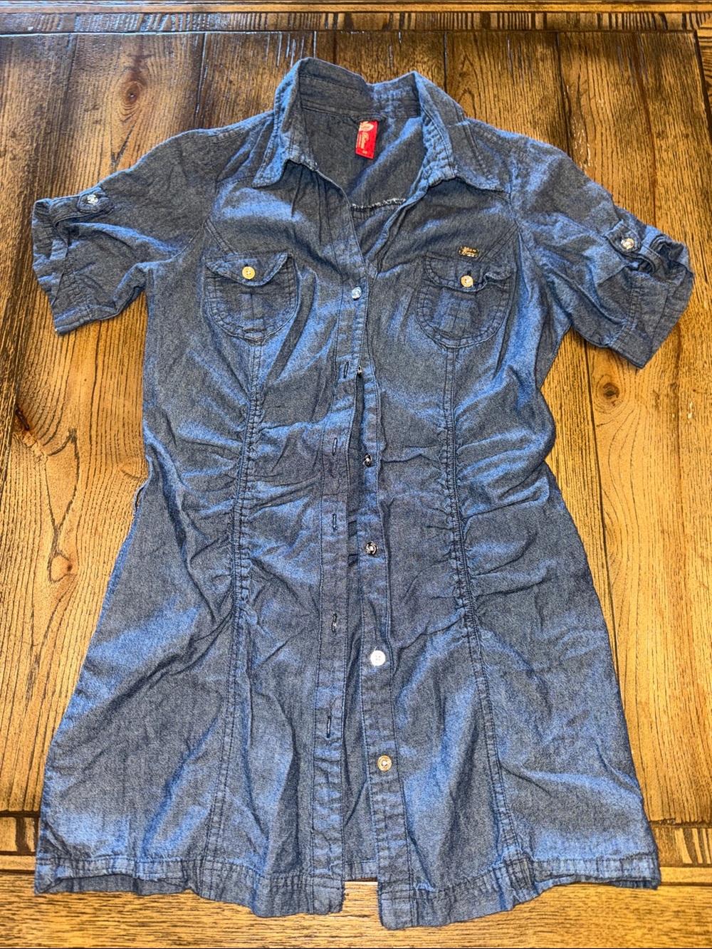 Apple Bottoms Blue Denim Shirt Dress